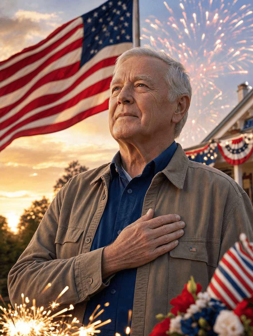 A heartfelt patriotic tribute portrait